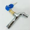 Grifo para lavadora de exterior de apertura rápida con llave alargada de 4 puntos y cerradura DN15, grifo para piscina de aleación de cobre con núcleo de fregona.