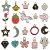 Aleación de dibujos animados creativa gota de aceite 20 accesorios de joyería diy pulsera hecha a mano accesorios de joyería con cuentas bolsa mixta al por mayor
