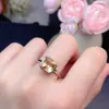 Anillo Popular de Citrino Natural al por Mayor de Fábrica Plata S925 Incrustado Piedra Principal 8*8 Venta Caliente Europeo y Americano Dropshipping