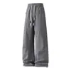 Nuevos Pantalones Casuales Versátiles de Estilo Japonés para Hombre Marca de Moda Sueltos de Pierna Ancha Pantalones Casuales Rectos de Talla Grande para Hombre