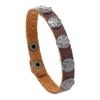 Europa e Estados Unidos cross-border pulseira masculina quente personalizado moda vento simples cinco pontas estrela pulseira de couro retrô joias