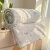 Colcha de verão classe A para mãe e filho, colcha de algodão puro com desenho animado, fibra de soja, ar condicionado, lavável à máquina, colcha fina para presente simples e dupla