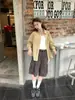 Camisa de Cuadros Vintage Holgada RAINY para Mujer, Versátil Casual Holgada Artística de Cuadros para Primavera y Otoño