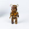 Comercio exterior grava de cristal natural oso violento decoración de escritorio artesanías de resina bearbrick150