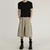 Pantalones Cortos de Diseño Retro Americano Hechos de Fábrica para Hombres y Mujeres, Pantalones Casuales de Pierna Ancha de Gama Alta para Verano y Pantalones Cortos Estilo de Moda