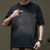 Camiseta de algodão pesada Xiyue 280g manga curta masculina verão 2024 nova solta plus size masculina camiseta básica lavada