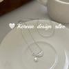 Corea del Sur Puerta Sur Diseño Simple Joyería Plata de Ley S925 Cuerno de Toro Grande Collar para Bolso Todo Fósforo Exquisita Cadena para Clavícula para Mujeres