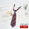 Corbata JK para Mujer Estilo Coreano Estilo Japonés Universitario Estilo de Mano Rojo Vino Rayas Sin Nudo Corta para Mujer Lazo Moderno