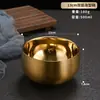 Estilo Coreano Acero Inoxidable 304 Tazón Doble Capa Tazón para Arroz Aislado Térmicamente Plato de Restaurante Tazón para Kimchi Anti-quemaduras Tazón para Niños Tazón para Sopa