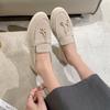 Zapatos nuevos de frijol talla Jin Bukang planos casuales suela blanda talla grande zapatos de un paso red social para mujer