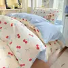 Nuevo juego de ropa de cama de algodón modelo 2026 para dormitorios universitarios, sábana y funda de edredón de algodón puro para cama individual en dormitorio