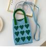 2024 Amazon ebay Bolsa para teléfono móvil coreana moda simple bolsa tejida bolso de hombro bolso tote de oso fábrica