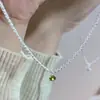 Collar de diamantes brillantes estilo coreano para mujer, diseño de lujo ligero, temperamento retro de alta gama, cadena para clavícula de suéter versátil