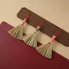 Decoración colgante de puerta para inauguración de casa, plántula de sorgo, escoba pequeña, mesita de noche para bebé, durmiendo, escoba mini hecha a mano, carácter de la suerte, regalo