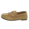 Mocasines Retro con Borlas para Mujer 2026 Otoño Nuevo Gamuza Slip-on Planos Cómodos Versátiles Zapatos para Conducir