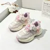 Fuping talla 32-37 2026 nuevas zapatillas de papá de doble malla zapatillas deportivas para niños zapatillas para correr zapatillas de papá para niños primavera y otoño