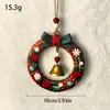 Pendente Novo de Madeira Transfronteiriço Boneco de Árvore de Natal Pequeno Pingente Anjo de Natal Sino Guirlanda Pingente Decorativo