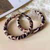 Pendientes de Aguja de Plata Retro Geométricos de Leopardo Europeos y Americanos Elegantes Personalizados Combinables Pendientes Otoño Invierno Nuevo Sentido de Alta Gama para Mujer