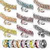 Cuentas Espaciadoras para Anillos de Diamante de 18 Colores Pulsera Colorida con Espaciadores en Forma de Rueda Incrustados de Diamantes en Tamaños 6/8/10/12 mm Accesorios para Joyería DIY