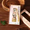 Marcador de Página de Metal Panda Personalizável Estilo Antigo Estilo Chinês de Alto Padrão Exquisito Clipe de Página Souvenir Cultural e Criativo