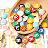 Nueva serie linda de dulces y chocolates M&Ms pegamento de crema hecho a mano accesorio DIY para decoración de escenas de juego imaginario