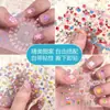 30 nuevas calcomanías luminosas para uñas transfronterizas traje de conejo flores coloridas amor fresa purpurina pegatinas para uñas al por mayor