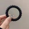 Minimalista e Fresco Cordão de Telefone Elástico de Cabelo Rabo de Cavalo Acessório de Cabelo Sem Costura Tendência de Verão Corda de Cabelo de Influenciador Anel de Cabelo para Mulheres
