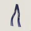 Pañuelo Pequeño con Borlas 130*5cm Tejido de Sarga Imitación Seda Pañuelo de Seda para Mujer, Corbata de Cuello de Moda y Versátil, Correa para Bolso