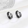 Un estilo frígido joyería plata esterlina s925 aretes brillantes temperamento arete negro sentido alto hebilla de oreja clip de oreja simple