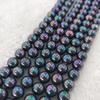 Perlas de Imitación de Concha Multicolor Verde Pavo Real Negro Cuentas de Concha 4-14mm Collar Accesorios para Joyería DIY Al por Mayor Cuentas de Vidrio