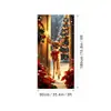 Amazon Transfronterizo Nuevo Couplet Navideño Cortina de Puerta Arreglo de Atmósfera Festiva Bandera Navideña Tela de Fondo Banner