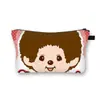 Nueva Bolsa de Maquillaje Monchichi de un Solo Lado para Niñas, Bolso de Mano Portátil de Gran Capacidad, Linda Bolsa de Almacenamiento de Escritorio al por Mayor