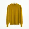 Suéter Masculino Gola Redonda Cor Sólida Outono Inverno, Estilo Coreano Tendência Versátil Suéter de Gola Média, Peça Básica de Tricô Ajustada Masculina