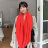 Bufanda Versátil del Fabricante para Mujer, Bufanda de Lana Tejida para Otoño e Invierno, Color Sólido, Protector de Cuello Cálido, Protección contra el Frío Normcore, Estilo Normcore