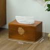 Tissue Box sala de estar casa luz luxo criativo desktop novo chinês rolo de papel de madeira retro internet celebridade mesa de jantar caixa de tecido