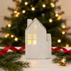 Nuevos Adornos de Cabaña de Navidad con Polvo Dorado Champagne Estilo Escandinavo Cabaña de Navidad Adornos Navideños Adornos