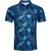 Camiseta Polo Masculina de Manga Curta, Respirável, Secagem Rápida, Estampa Digital 3D, Corte Solto, Casual, Best-seller de Verão Transfronteiriço