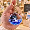 Colgante de Bolsita de Arena Movediza Oceánica Rellena de Aceite Llavero de Concha Animales de Dibujos Animados Delfín Pingüino Llavero de Muñeco Regalo