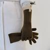 Con lana ultrafina que lleva dedos delgados invierno nuevos guantes cálidos para mujer rocío dos dedos pantalla táctil color sólido combinable