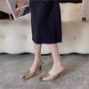 Internet Celebrado Chinelos Baotou Femininos Verão Novo Estilo Francês Moda Bico Quadrado Solado Macio Antiderrapante Salto Alto Sapatos Baotou