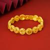 Nova Pulseira Dourada Areia Joias Femininas Redonda Banhada a Ouro Abençoada e Generosa Estilo Étnico Pulseira de Herança Joias de Celebridade ao Vivo Online