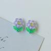 Estilo coreano verão fresco doce cor Yang flor diy acrílico brincos cocar brincos feminino pulseira material atacado