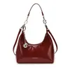 Bolso brillante tipo coreano para axila para mujer, nuevo modelo 2026, alto valor estético, simple y versátil, bolso de hombro y cruzado, bolso pequeño cuadrado de alta gama