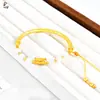 Color duradero y resistente al desvanecimiento dorado arena DIY gato baguette de la suerte pulsera brazalete medio de lujo ligero estilo dulce y lindo pulsera