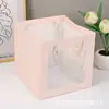 Saco Quadrado para Embalagem de Presente, Saco para Presente com Flores, Embalagem para Assar Bolo, Bolsa de Mão Transparente, Caixa de Presente para o Dia dos Namorados