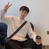 Camiseta de Manga Larga con Cuello Alto para Hombre Primavera y Otoño Color Sólido Ropa Interior Personalizada Diseño de Moda Tendencia Estilo Hong Kong Top