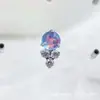Brincos de Sorvete de Liga de Titânio ASTMF-136 Opala Aurora G23 Titânio OPAL Brinco de Lábio Cabeça de Piercing