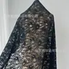 Tecido de Renda de Algodão Brocado com Flor de Crisântemo Tridimensional para Fazer Vestidos de Mulher, Tecido de Renda Leve, Estoque Pronto do Fabricante