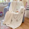 Manta gruesa de doble cara de forro polar con temática de dibujos animados, perfecta para otoño e invierno, hecha de suave forro polar de leche y lana de cordero, ideal como cubierta de sofá o una manta linda y pequeña para una siesta a mediodía.