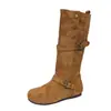 Botas largas de mujer estilo británico retro con plataforma y aumento de altura, nuevas botas largas Birkenstock versátiles de ajuste slim para otoño 2026